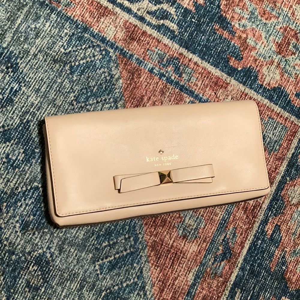 Kate Spade Leather Clutch, blush pink